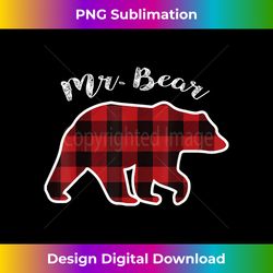 mr. bear  men red plaid christmas pajama mister - deluxe png sublimation download - channel your creative rebel