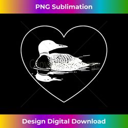 Loon Love Loon in Heart - Bohemian Sublimation Digital Download - Infuse Everyday with a Celebratory Spirit