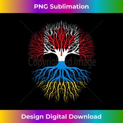 Canadian Grown with Ukrainian Roots Canada Ukraine Flag Tree - Classic Sublimation PNG File - Lively and Captivating Visuals