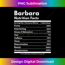 Barbara Nutrition Facts Funny Personalized Name Barbara - Artisanal Sublimation PNG File - Crafted for Sublimation Excellence
