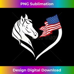 Horse Riding 4th Of July American Flag Heart Patriotic - Edgy Sublimation Digital File - Enhance Your Art with a Dash of Spice