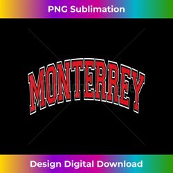 Monterrey Mexico Varsity Style Red Text - Urban Sublimation PNG Design - Crafted for Sublimation Excellence