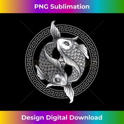KOI Fish Cool Japanese Tattoo Jinli Japan Coi Carp - Artisanal Sublimation PNG File - Access the Spectrum of Sublimation Artistry