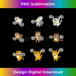 Funny Cat Deadlift Barbell Gym Training - Crafted Sublimation Digital Download - Customize with Flair