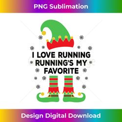 I Love Running Running's My Favorite Running Elf Christmas - Minimalist Sublimation Digital File - Customize with Flair