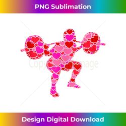 Pink Red Heart Valentines Day For Weight lifter Gym - Sublimation-Optimized PNG File - Enhance Your Art with a Dash of Spice