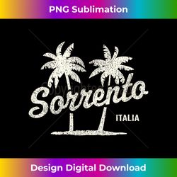 Sorrento Italy Vintage 70s Palm Trees Graphic - Eco-Friendly Sublimation PNG Download - Access the Spectrum of Sublimation Artistry