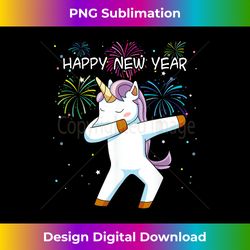 Dabbing Unicorn Happy New Year s Dancer - Contemporary PNG Sublimation Design - Crafted for Sublimation Excellence