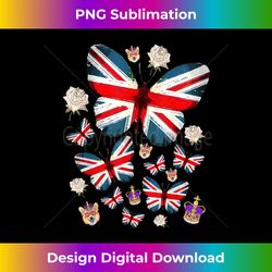 Union Jack Flag Butterfly Idea For & Corgi Butterfly - Innovative PNG Sublimation Design - Infuse Everyday with a Celebratory Spirit
