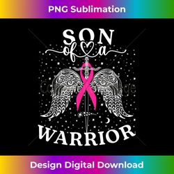 Son Of A Warrior Breast Cancer Awareness Support Squad - Sleek Sublimation PNG Download - Animate Your Creative Concepts