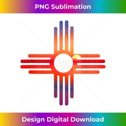 new mexico state zia symbol sky sunset graphic print mcma - contemporary png sublimation design - chic, bold, and uncompromising