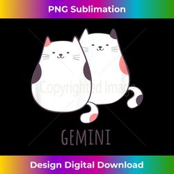 Gemini Star Sign Feline design Cute, Funny Kitty Zodiac Cat - Edgy Sublimation Digital File - Ideal for Imaginative Endeavors