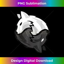Wolves Yin and Yang Zen Wolf - Bespoke Sublimation Digital File - Animate Your Creative Concepts
