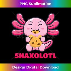 Snaxolotl Funny Axolotl Loves Snacks Salamander Pet Lover - Contemporary PNG Sublimation Design - Chic, Bold, and Uncompromising