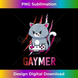 Lesbian Gaymer Geek Pride LGBT Video Game Lovers Cat - Urban Sublimation PNG Design - Elevate Your Style with Intricate Details