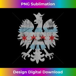 Chicago Flag Polish Poland Eagle Vintage - Bohemian Sublimation Digital Download - Channel Your Creative Rebel