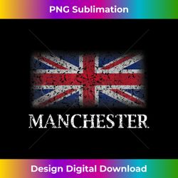 Manchester England British Flag Faded - Classic Sublimation PNG File - Crafted for Sublimation Excellence