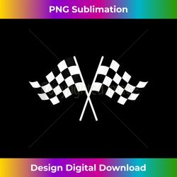 Checkered Flag Racing - Contemporary PNG Sublimation Design - Striking & Memorable Impressions