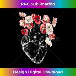 Anatomical Heart and Flowers - Classic Sublimation PNG File - Immerse in Creativity with Every Design