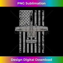 A-10 Thunderbolt II Warthog Vintage Flag Airplane - Edgy Sublimation Digital File - Immerse in Creativity with Every Design