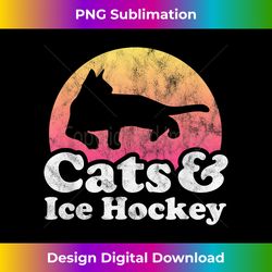 Cats and Ice Hockey Men's or 's Cat - Artisanal Sublimation PNG File - Infuse Everyday with a Celebratory Spirit