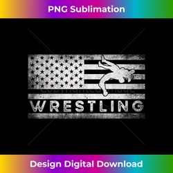 cool american flag wrestling vintage wrestler - bohemian sublimation digital download - chic, bold, and uncompromising