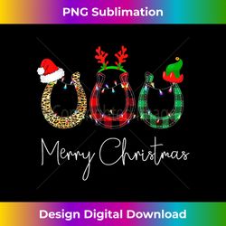 Christmas Horseshoe Leopard Plaid Santa Hat Horse Xmas - Timeless PNG Sublimation Download - Enhance Your Art with a Dash of Spice