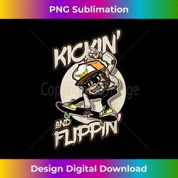 Skateboarder Kickin Flippin Skateboarding - Crafted Sublimation Digital Download - Animate Your Creative Concepts
