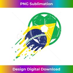 Brazil Flag Brazilian Soccer Football Fan - Urban Sublimation PNG Design - Elevate Your Style with Intricate Details