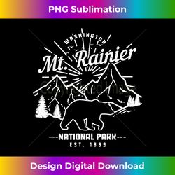 Mt. Rainier Washington Vintage Mountain National Park PNW - Eco-Friendly Sublimation PNG Download - Striking & Memorable Impressions