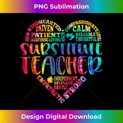 Tie Dye Substitute Teacher Back To School Appreciation - Vibrant Sublimation Digital Download - Craft with Boldness and Assurance