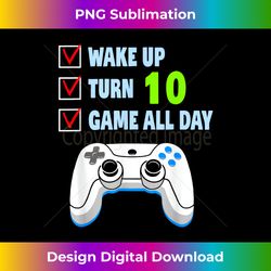 10th Birthday Gamer Video Games Gaming 10 Years Old Boy - Vibrant Sublimation Digital Download - Customize with Flair