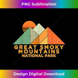Retro Vintage Great Smoky Mountains National Park - Sophisticated PNG Sublimation File - Elevate Your Style with Intricate Details