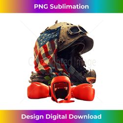 Veterans Day American Flag 4th July USA Patriotic Boxing - Urban Sublimation PNG Design - Chic, Bold, and Uncompromising