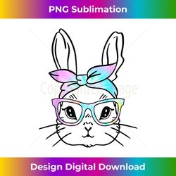 Cute Bunny Face with Headband Tie Dye Glasses Easter Day - Chic Sublimation Digital Download - Striking & Memorable Impressions