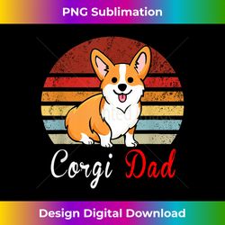 Vintage Retro Corgi Dog Love-r Dad Mom, Boy Girl Funny - Sublimation-Optimized PNG File - Pioneer New Aesthetic Frontiers