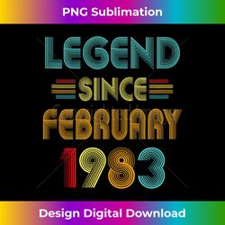 41st Birthday Vintage Legend Since February 1983 41 Year Old - Timeless PNG Sublimation Download - Customize with Flair
