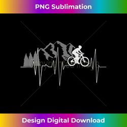 Mountain biking Heartbeat Biker - Deluxe PNG Sublimation Download - Animate Your Creative Concepts