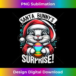 Easter Bunny As Santa Claus - Urban Sublimation PNG Design - Challenge Creative Boundaries