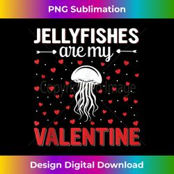 Red Heart Cupid Love Jellyfishes Are My Valentine Day - Luxe Sublimation PNG Download - Pioneer New Aesthetic Frontiers