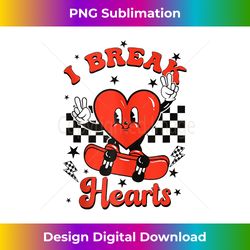 Retro Groovy Valentine's Day I Break Hearts Boys Girls - Luxe Sublimation PNG Download - Ideal for Imaginative Endeavors