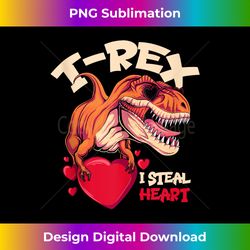 Valentines Day Rex Dinosaur I Steal Heart Cute Boys Men - Innovative PNG Sublimation Design - Craft with Boldness and Assurance