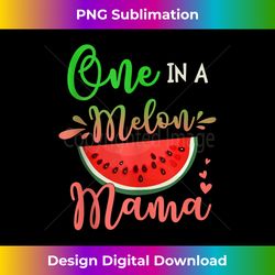 Family One In A Melon Mama Birthday Party Matching Family - Urban Sublimation PNG Design - Craft with Boldness and Assurance