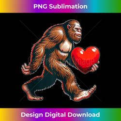 Funny Bigfoot Heart Valentines Day Boys Men Love Sasquatch - Sublimation-Optimized PNG File - Pioneer New Aesthetic Frontiers
