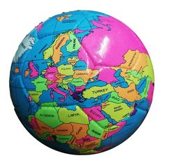 WORLD MAP FOOTBALL TOP QUALITY MATCH BALL EARTH MAP SOCCER BALL