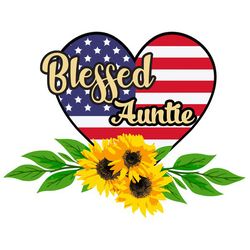 Blessed Auntie Heart Svg, Mothers Day Svg, Mom Svg, mom life Svg, Mothers Gift Svg Digital Download