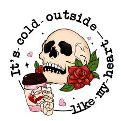It's Cold Outside Png, Skeleton Valentine Png, Skeleton Love Png, Valentine Design, Valentine Day Digital Download