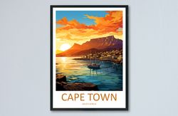 cape town travel print wall art cape town wall hanging home dcor cape town gift art lovers south africa art print cape t