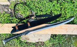 CUSTOM HANDMADE SPRING STEEL 5160 COMBAT MACHETE KNIFE SURVIVAL MACHETE SWORD