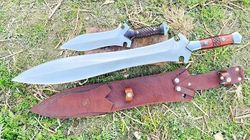 CUSTOM HANDMADE D2 TOOL STEEL SET OF SWORD & DAGGER KNIFE COMBAT VIKING SWORD